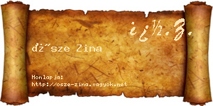 Ősze Zina névjegykártya